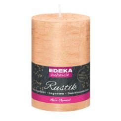 Stumpenkerze Rustik beige 13x7cm 