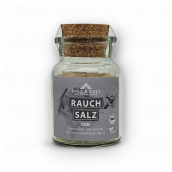 Rauchsalz Grob Korkglas 120g 