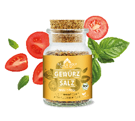 Pasta & Pizza Gewürzsalz im Korkglas 80g 